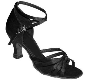 FeatherLite Dance Shoes Fawn Black Satin