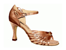 FeatherLite Dance Shoes Monique Dark Tan Satin